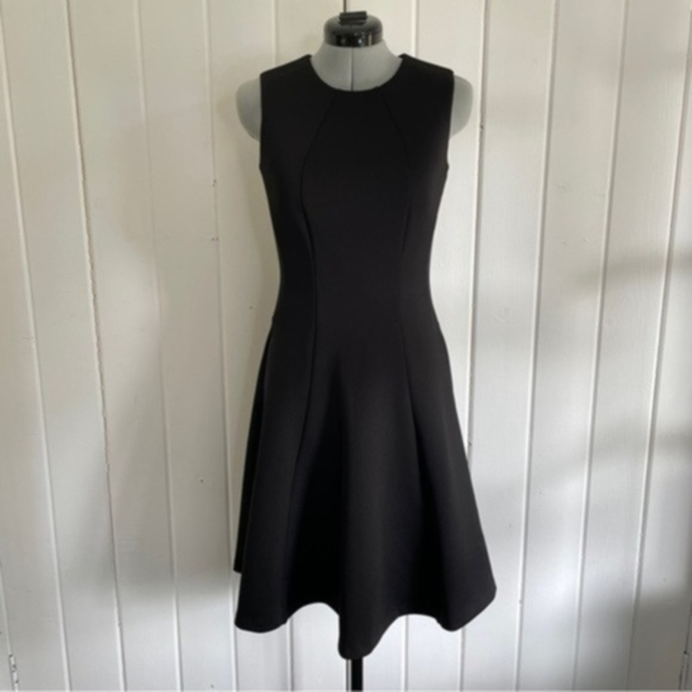 Calvin Klein Black Sleeveless Fit & Flare Dress​​​